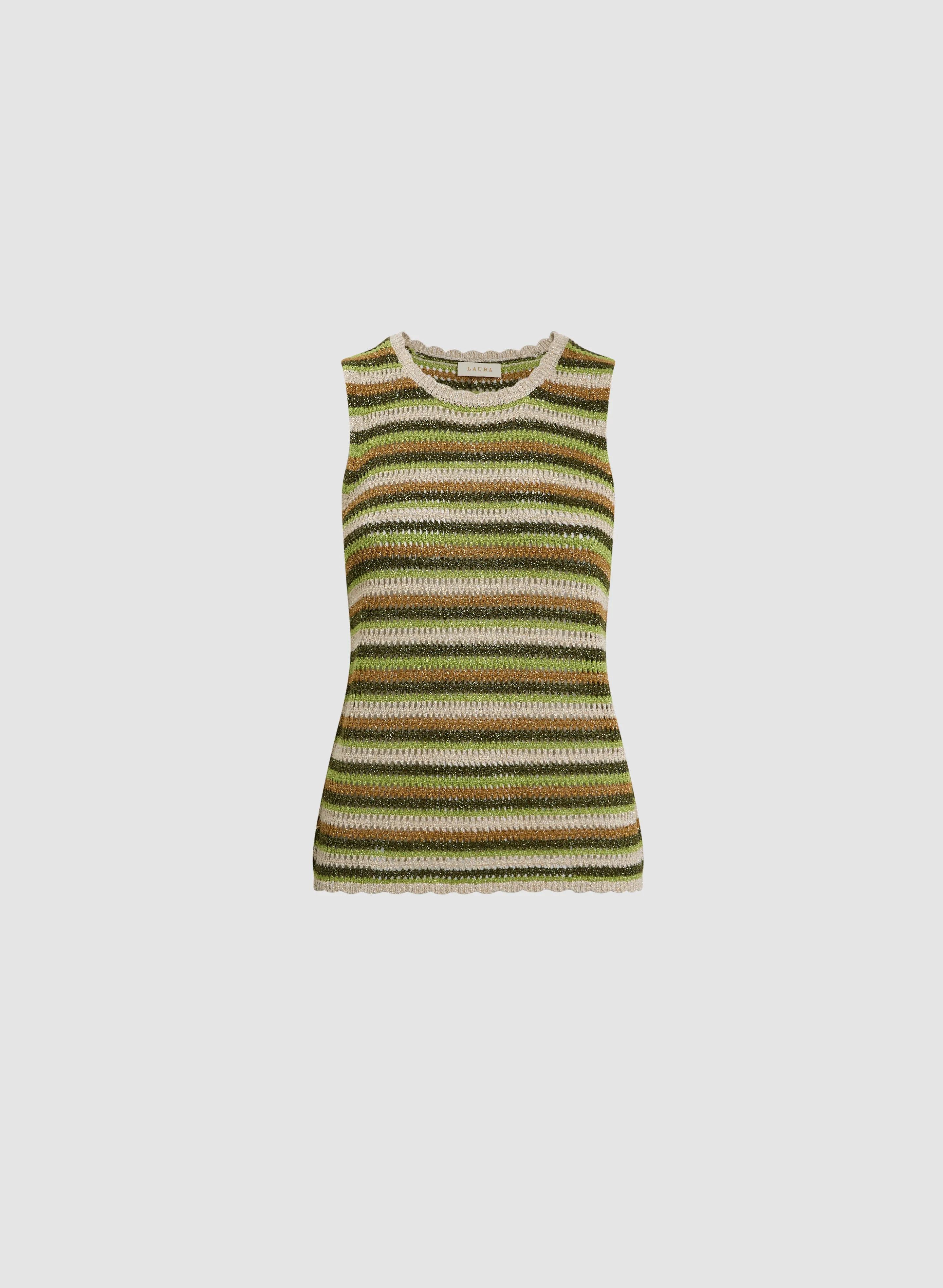 Crochet Striped Tank Top sold by Laura product image thumbnail 5