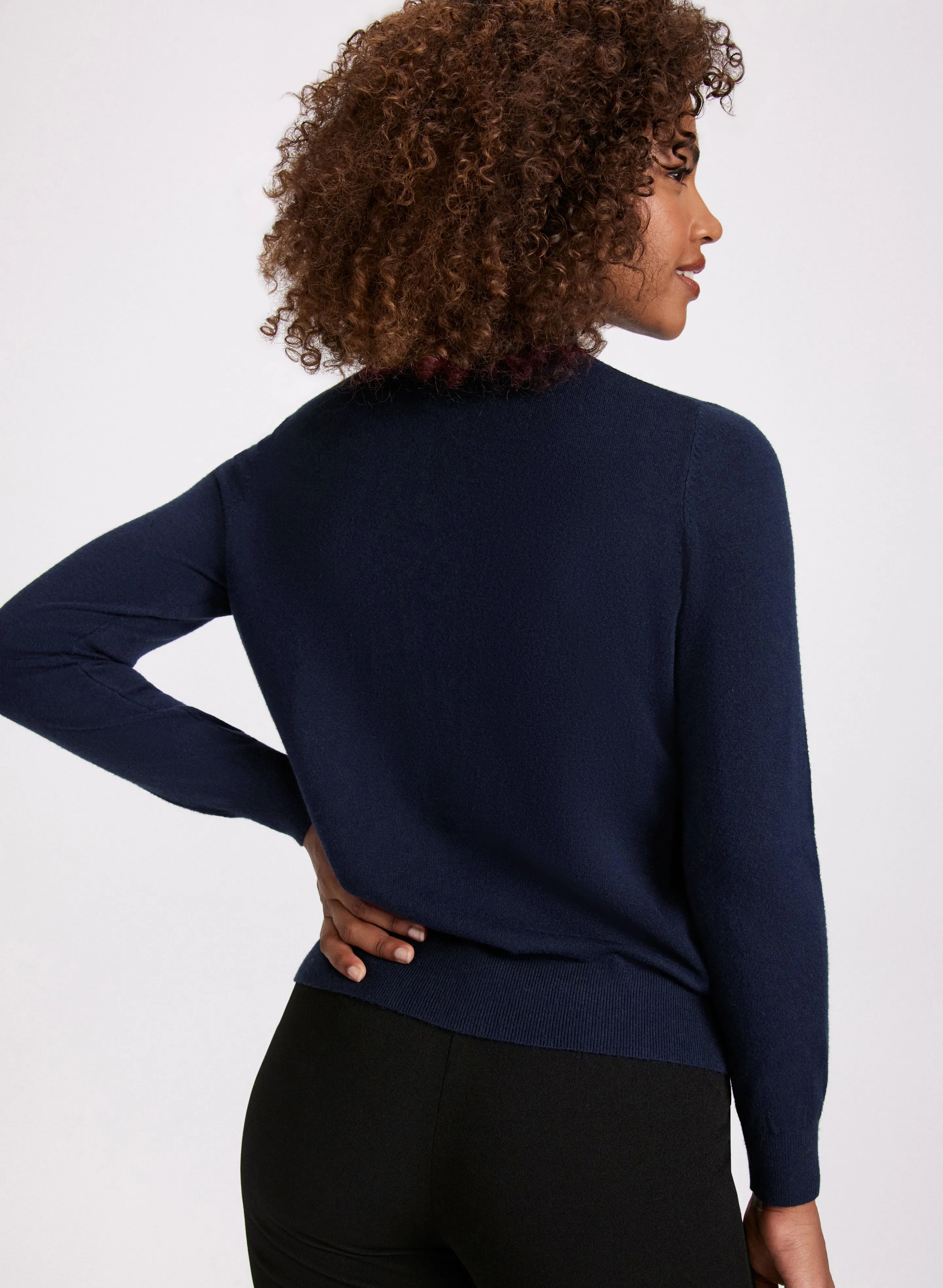 Rhinestone Mock Neck Sweater sold by Laura product image thumbnail 2