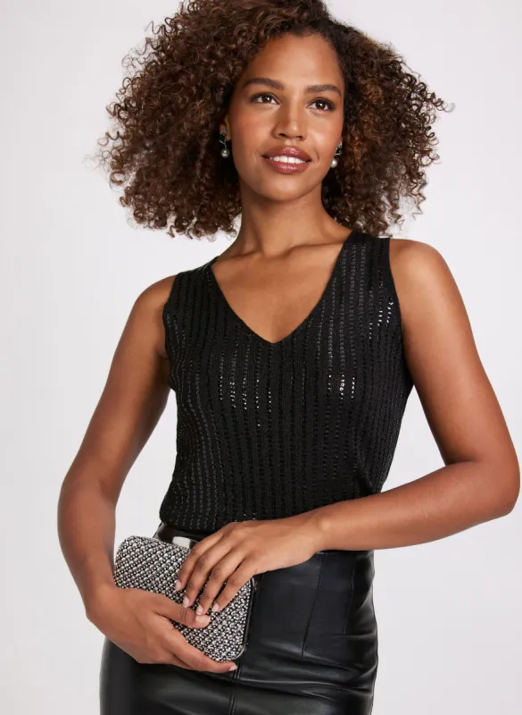 Sleeveless Sequin Top sold by Laura