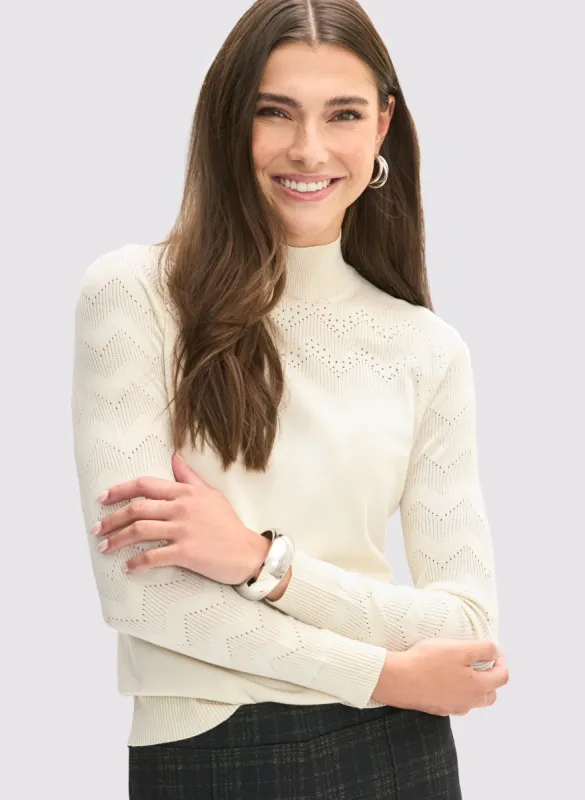 Embellished Funnel Neck Sweater sold by Laura