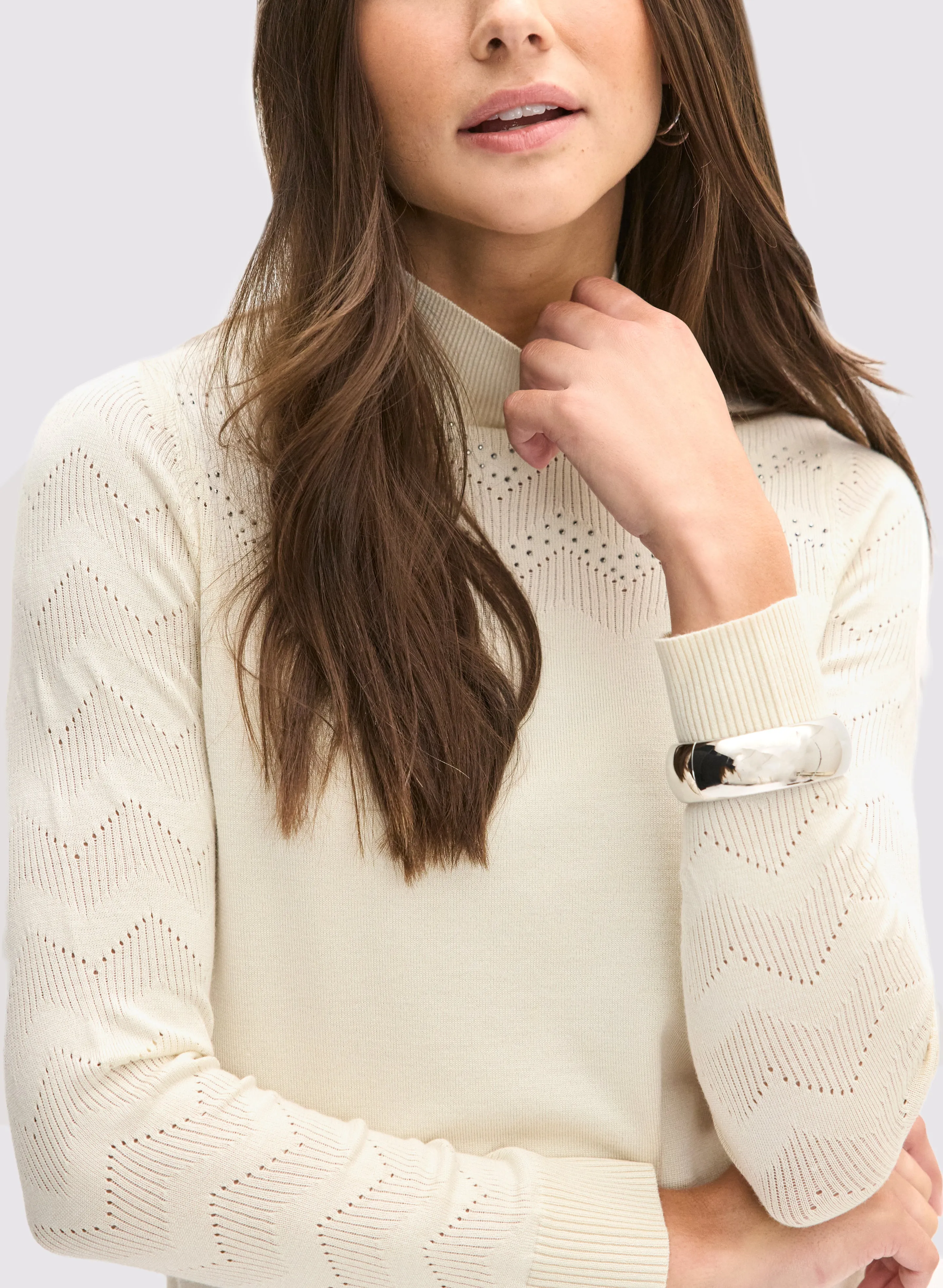 Embellished Funnel Neck Sweater sold by Laura product image thumbnail 5