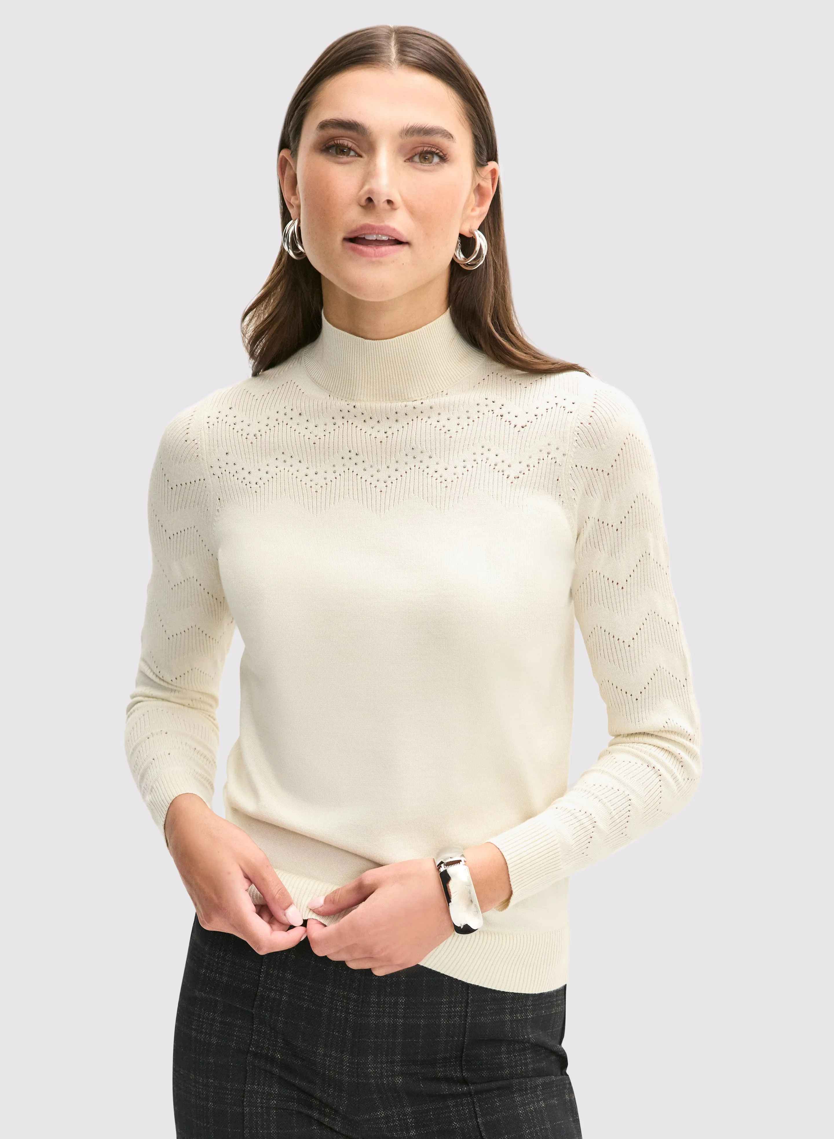 Embellished Funnel Neck Sweater sold by Laura product image thumbnail 2