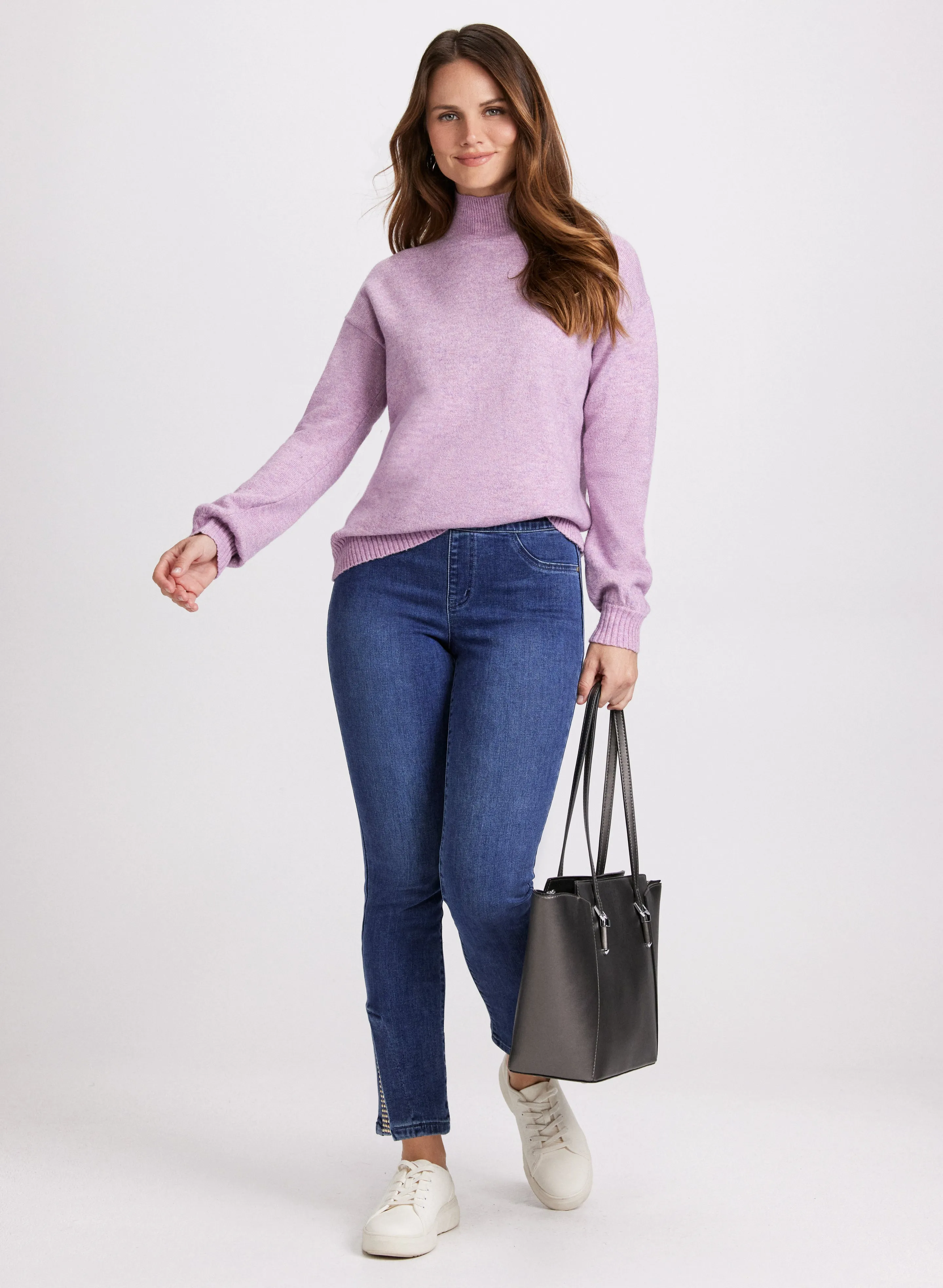 Ombre Mock Neck Knit Sweater sold by Laura product image thumbnail 2