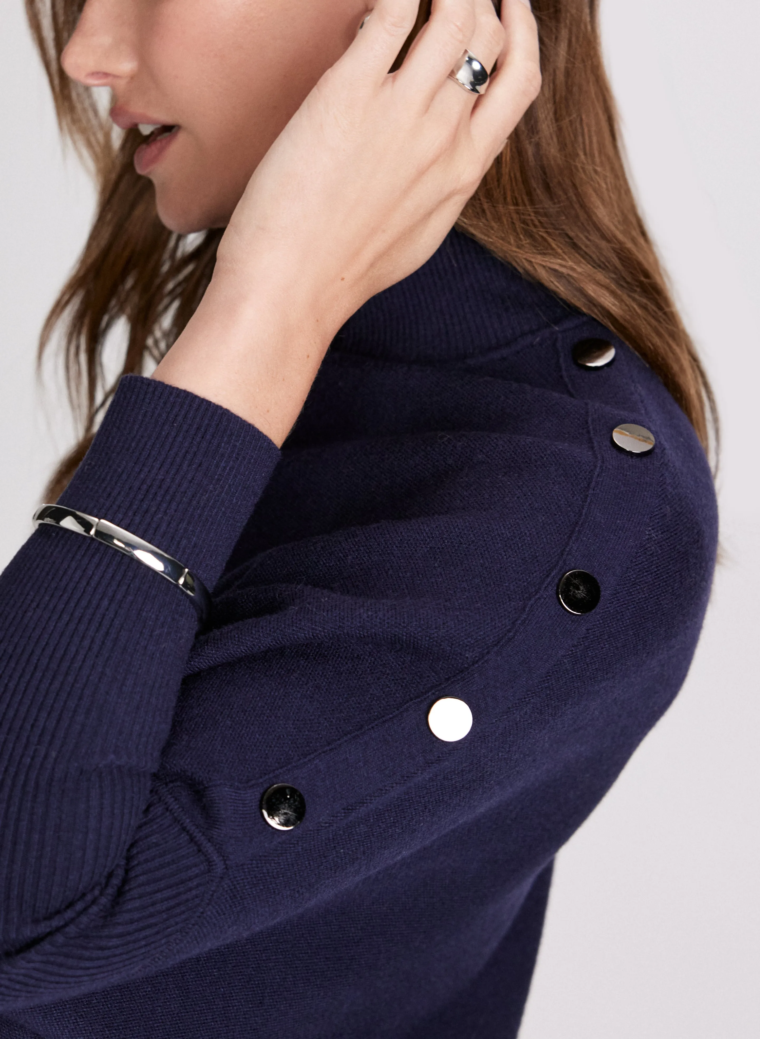 Mock Neck Fringe Detail Sweater sold by Laura product image thumbnail 5