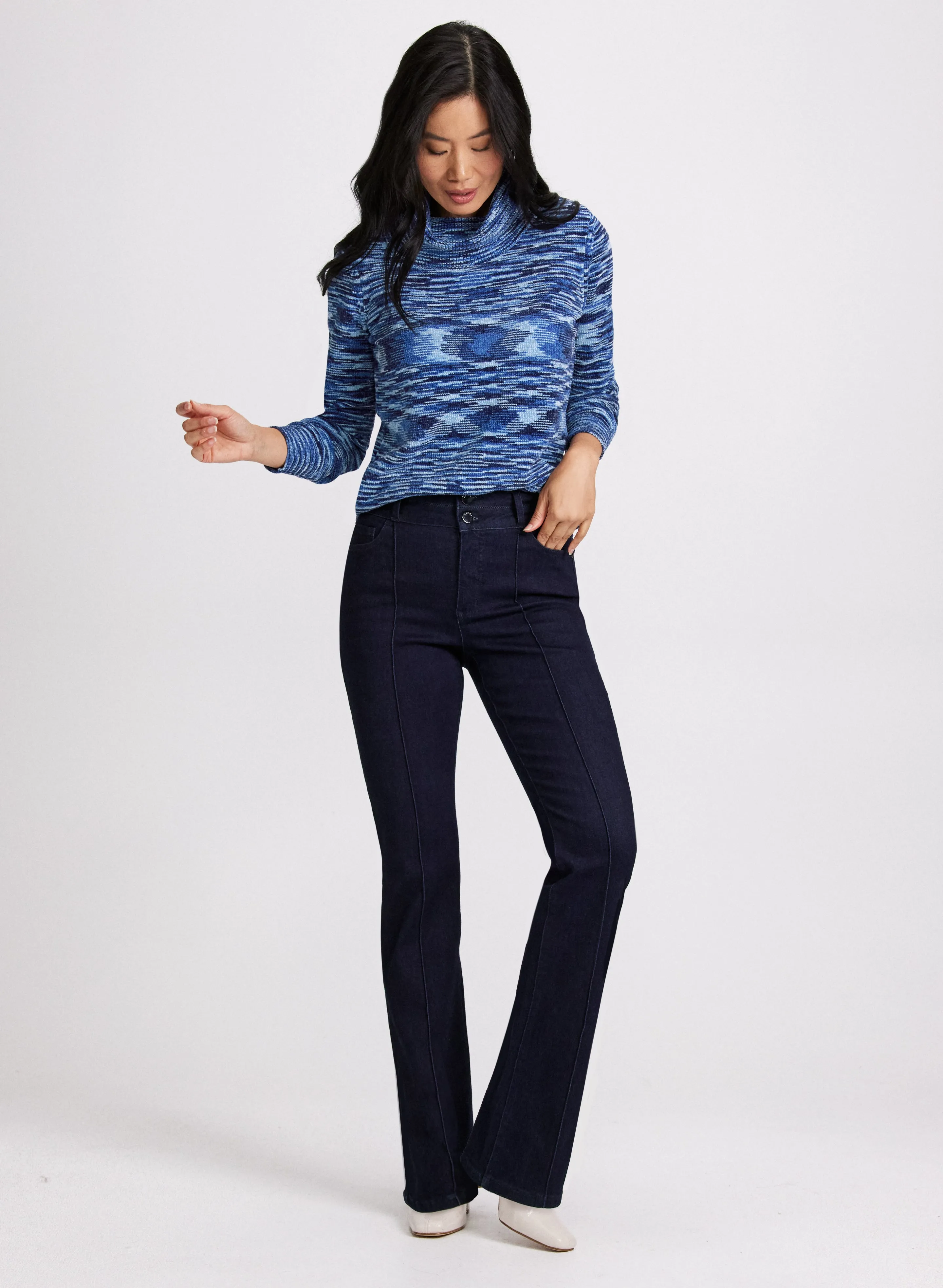 Marled Knit Cowl Neck Sweater sold by Laura product image thumbnail 3