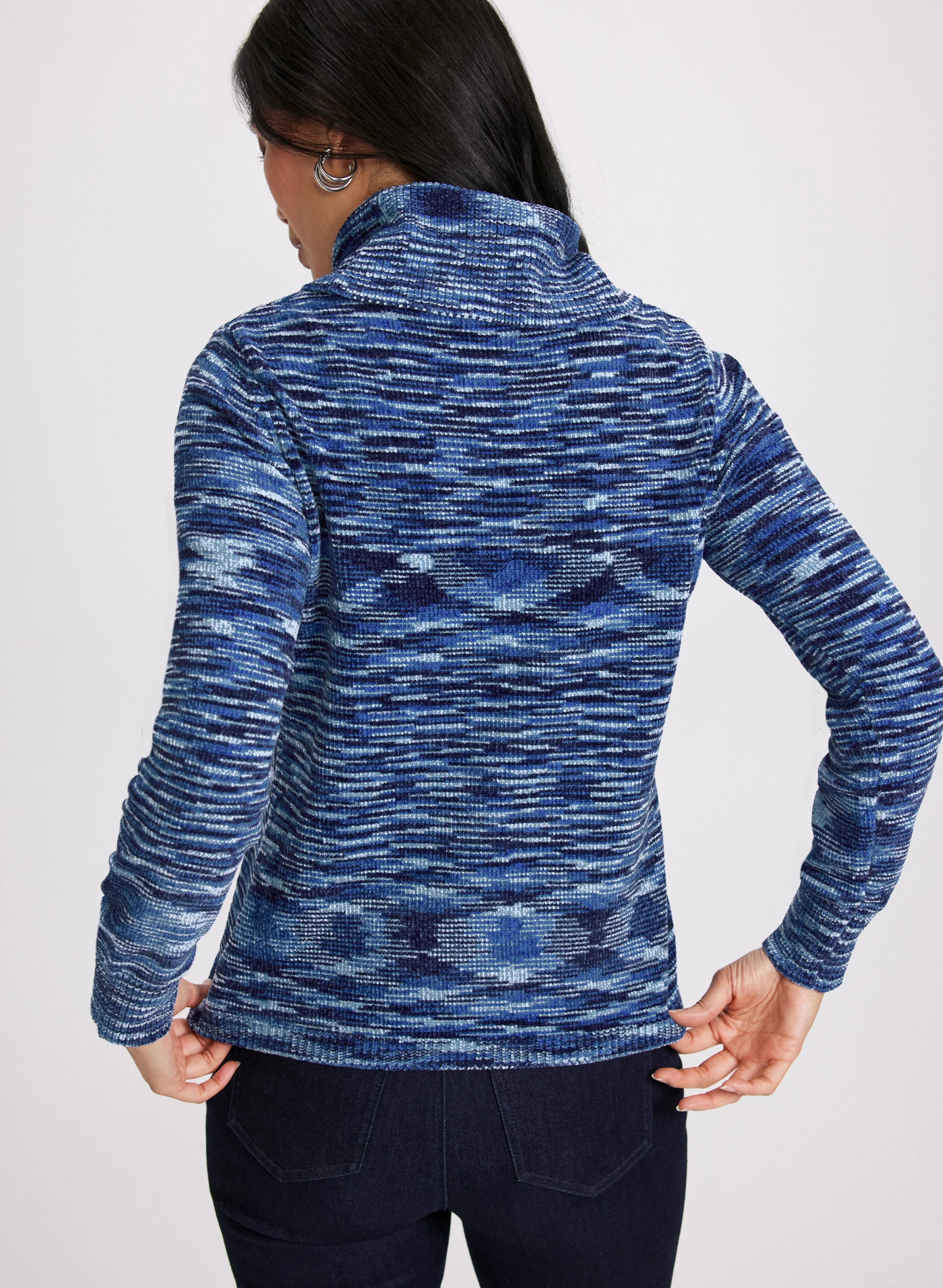 Marled Knit Cowl Neck Sweater sold by Laura product image thumbnail 2