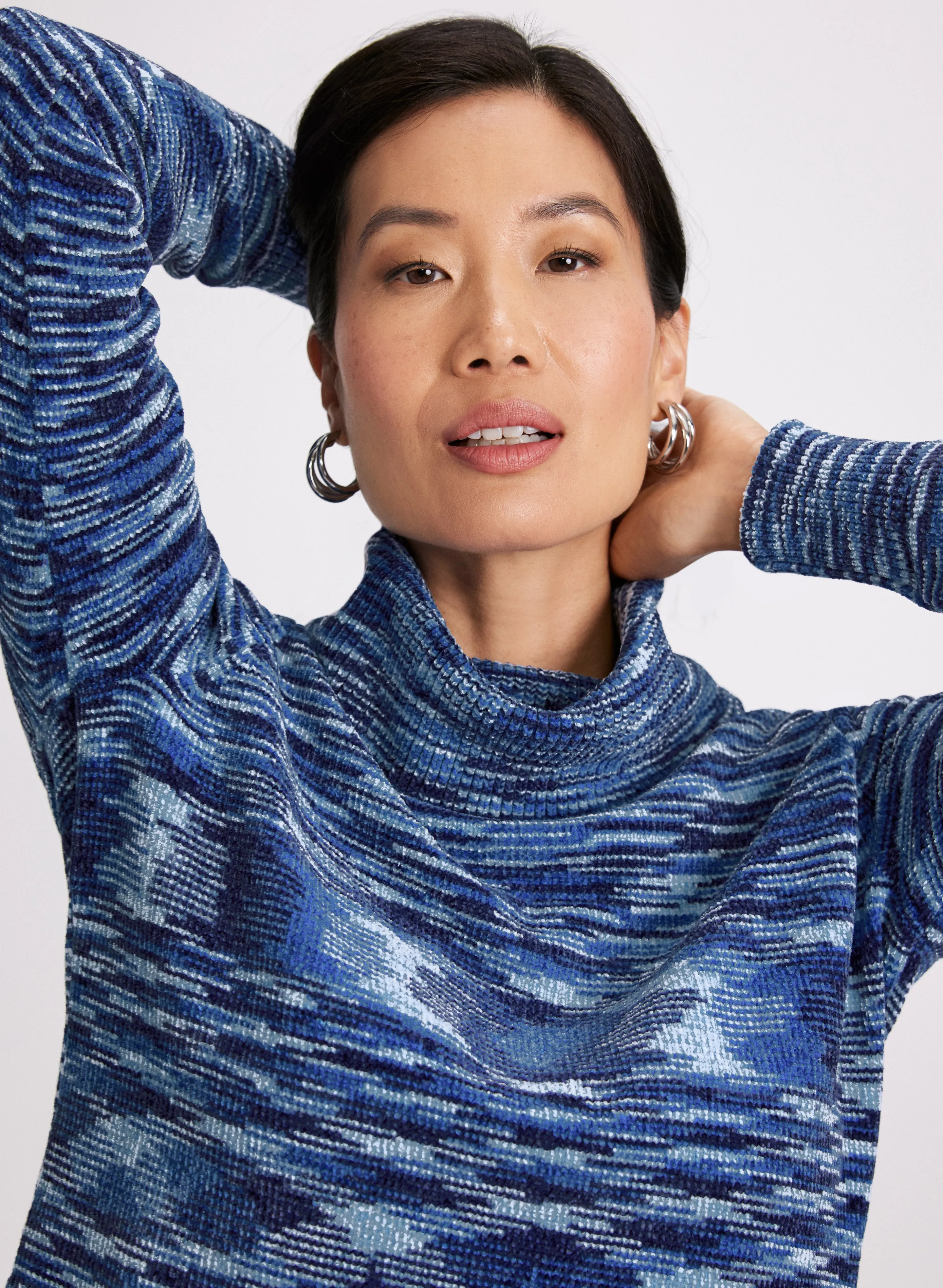 Marled Knit Cowl Neck Sweater sold by Laura product image thumbnail 4