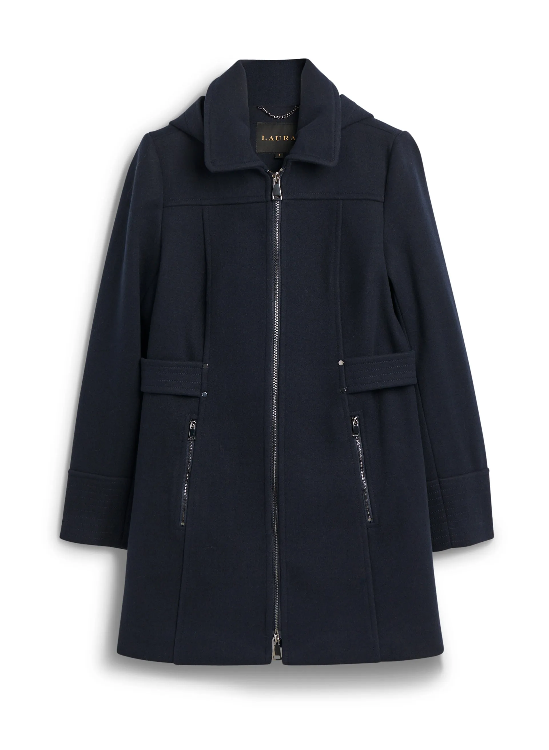 Tab Detail Wool Blend Coat sold by Laura product image thumbnail 5