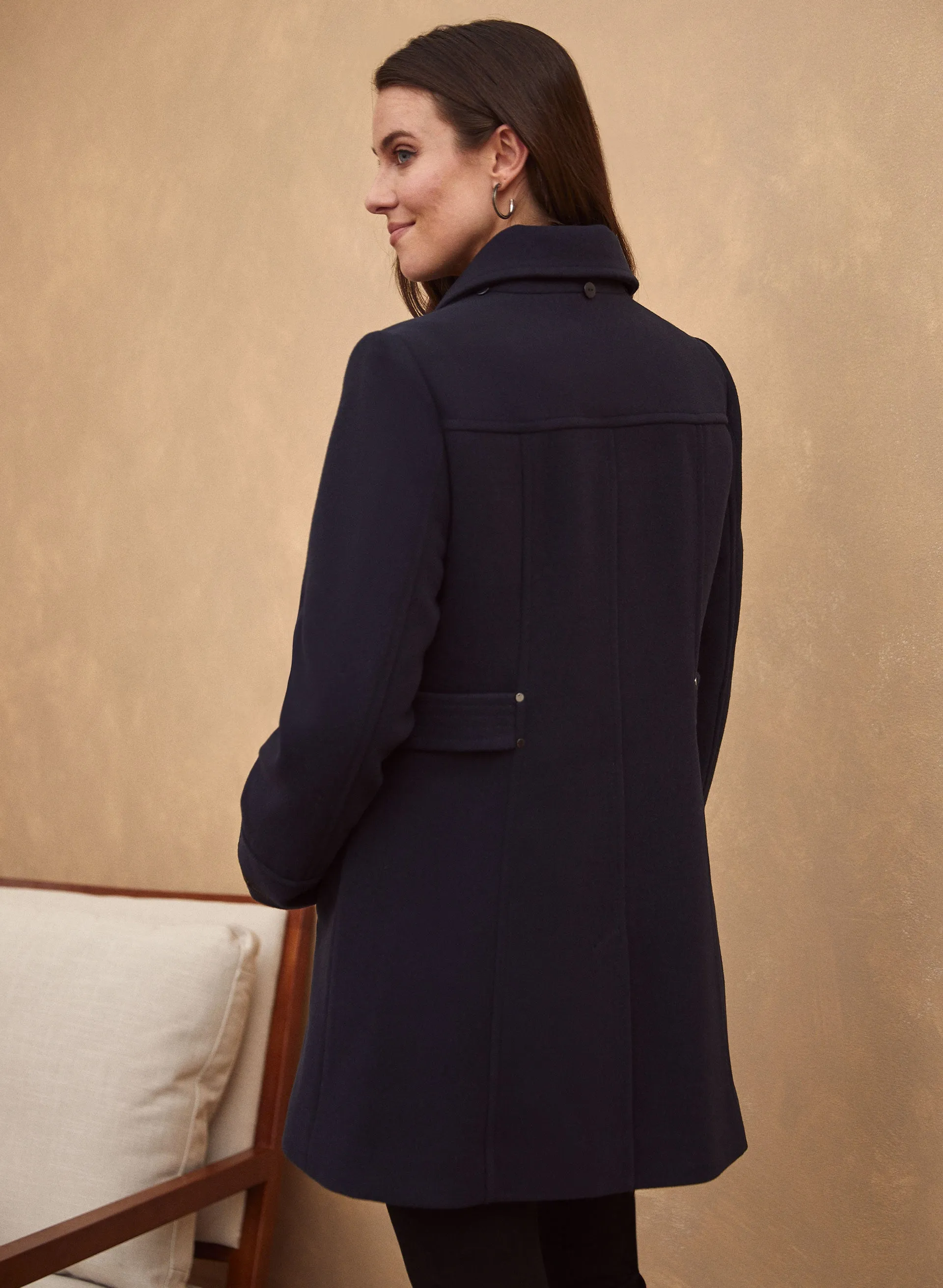 Tab Detail Wool Blend Coat sold by Laura product image thumbnail 2