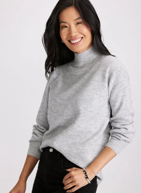 Ombre Mock Neck Knit Sweater sold by Laura