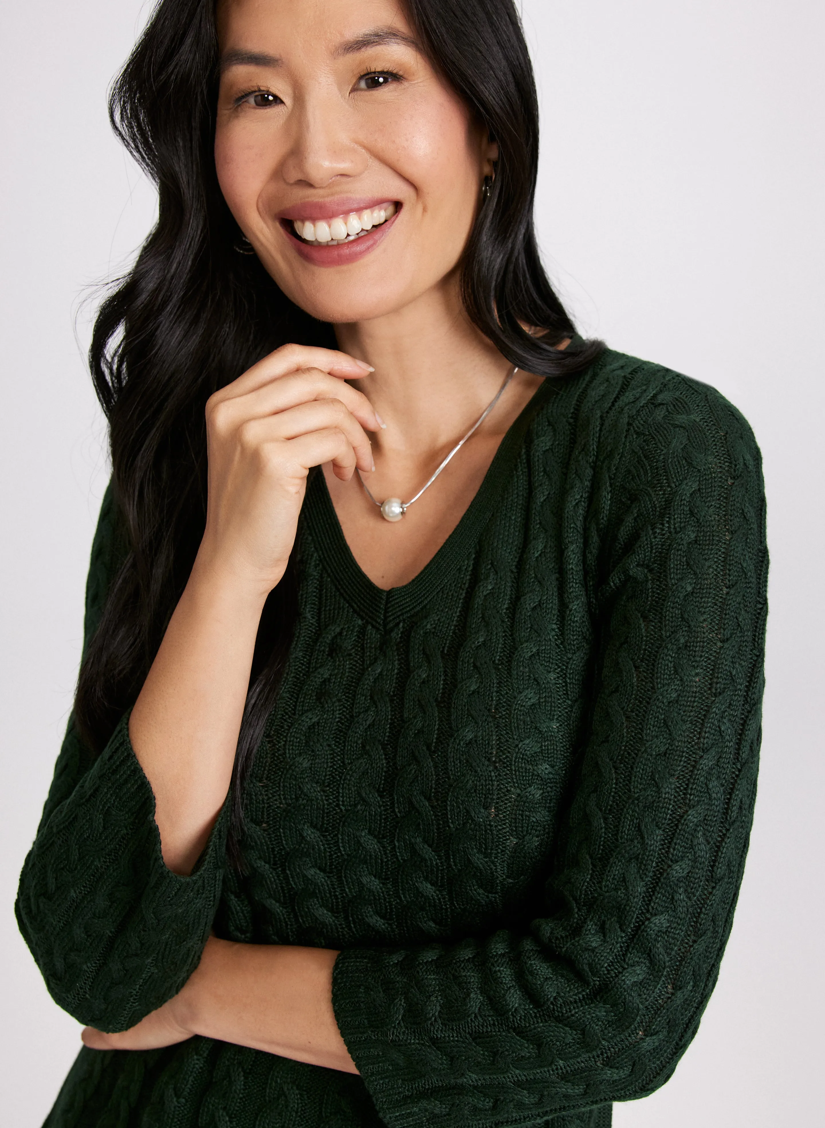 Cable Knit Sweater Dress sold by Laura product image thumbnail 5