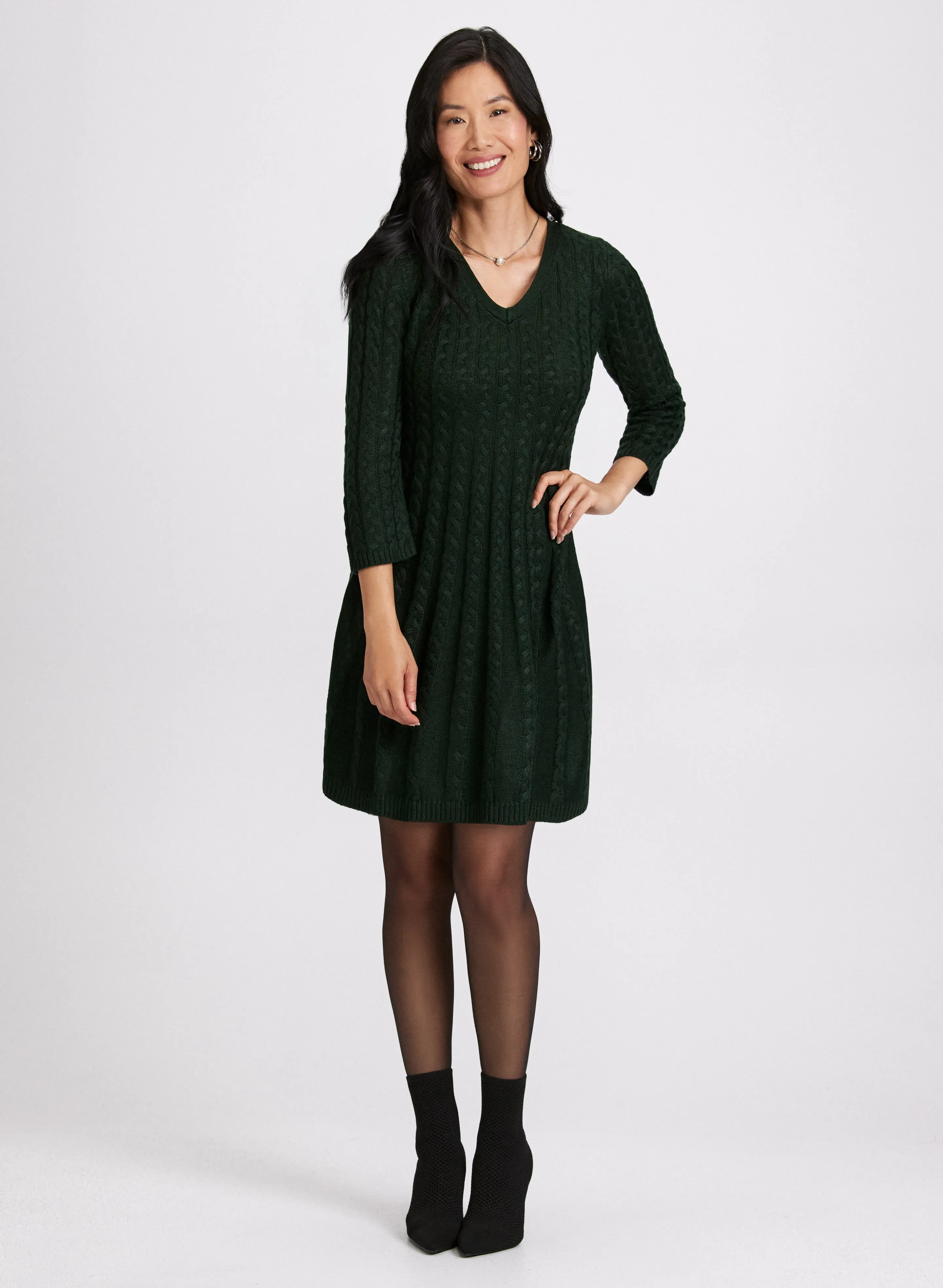 Cable Knit Sweater Dress sold by Laura product image thumbnail 3