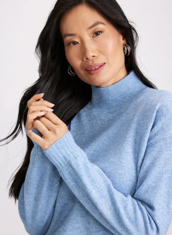 Ombre Mock Neck Knit Sweater sold by Laura