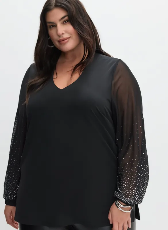Long Sleeve Beaded Tunic sold by Laura
