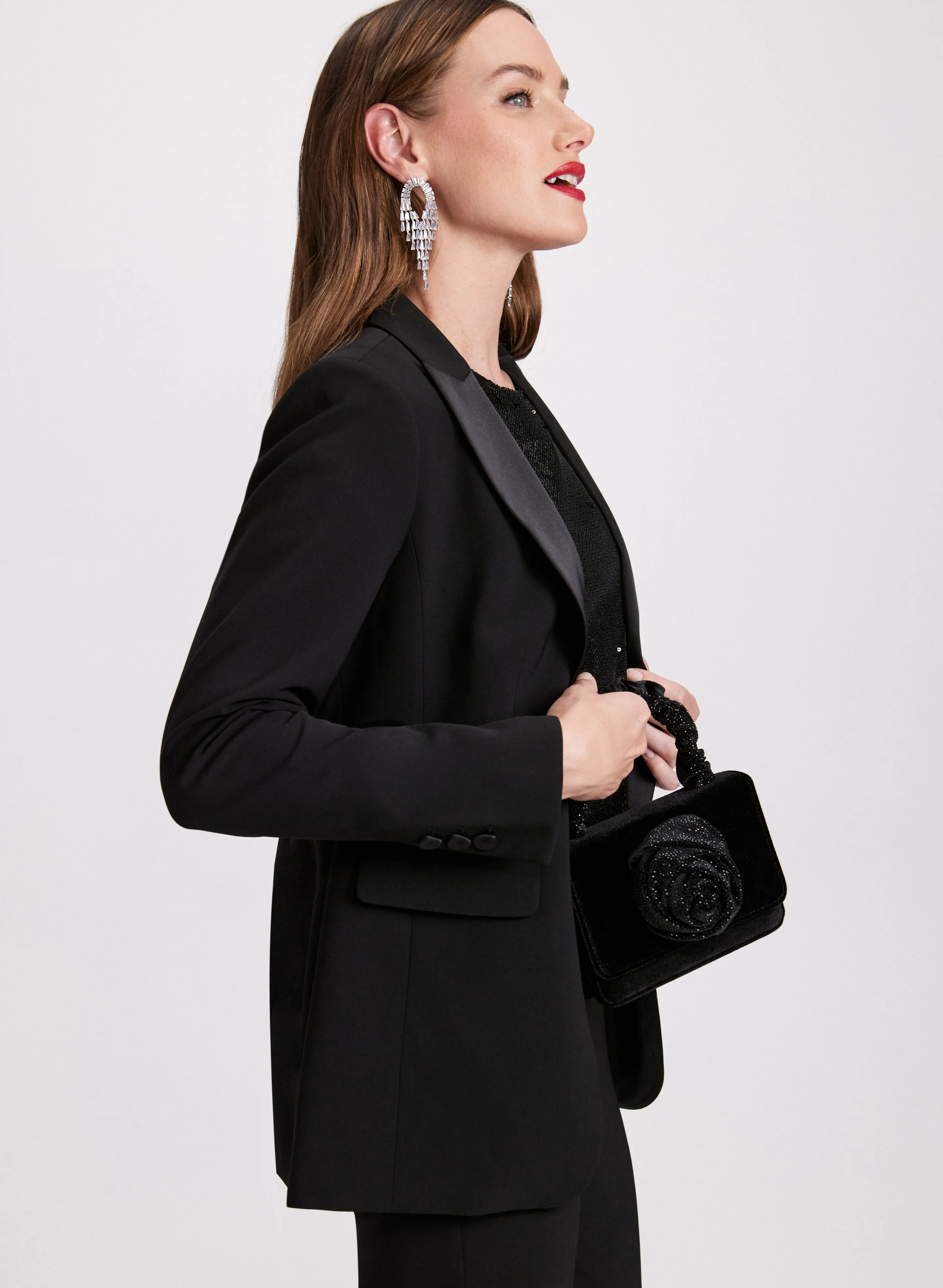 Satin Lapel Tuxedo Jacket sold by Laura product image thumbnail 4