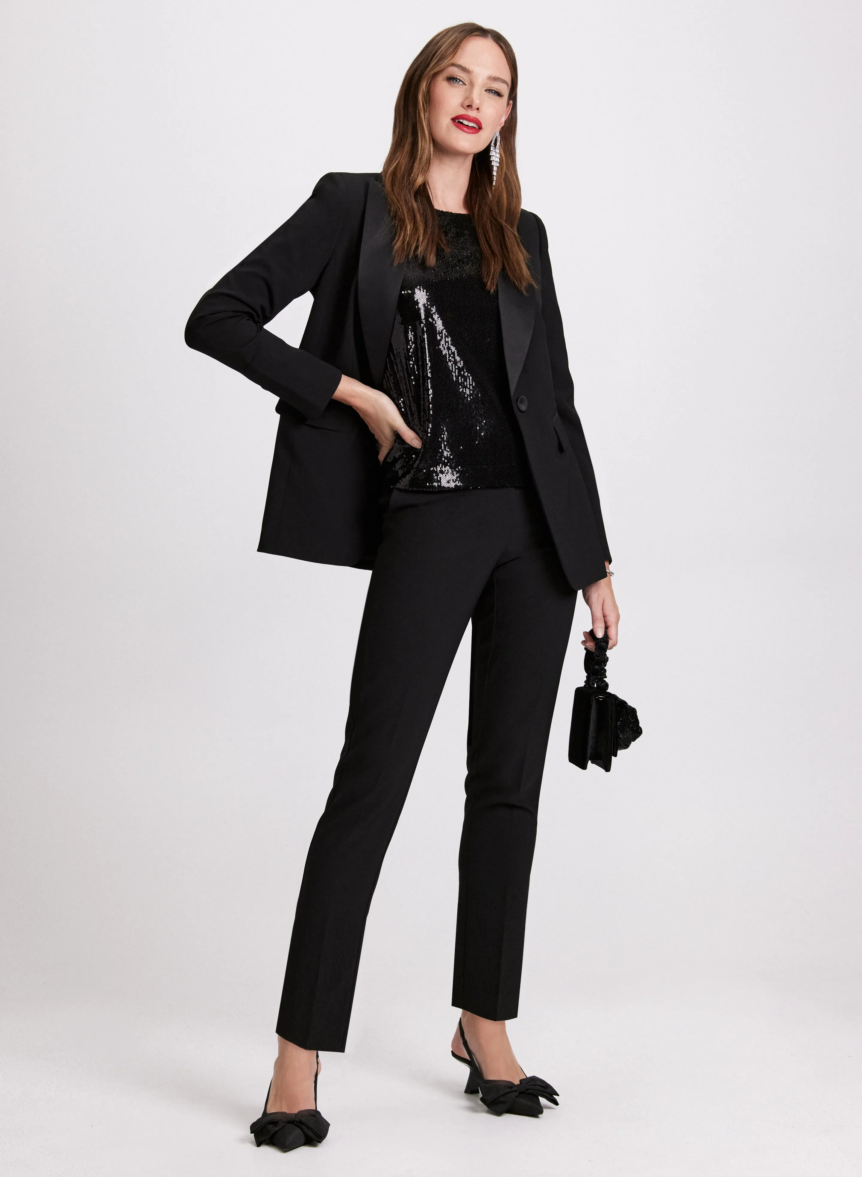 Satin Lapel Tuxedo Jacket sold by Laura product image thumbnail 2