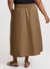 Linen Blend Buttoned Midi Skirt sold by Laura