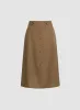 Linen Blend Buttoned Midi Skirt sold by Laura