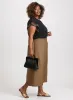 Linen Blend Buttoned Midi Skirt sold by Laura