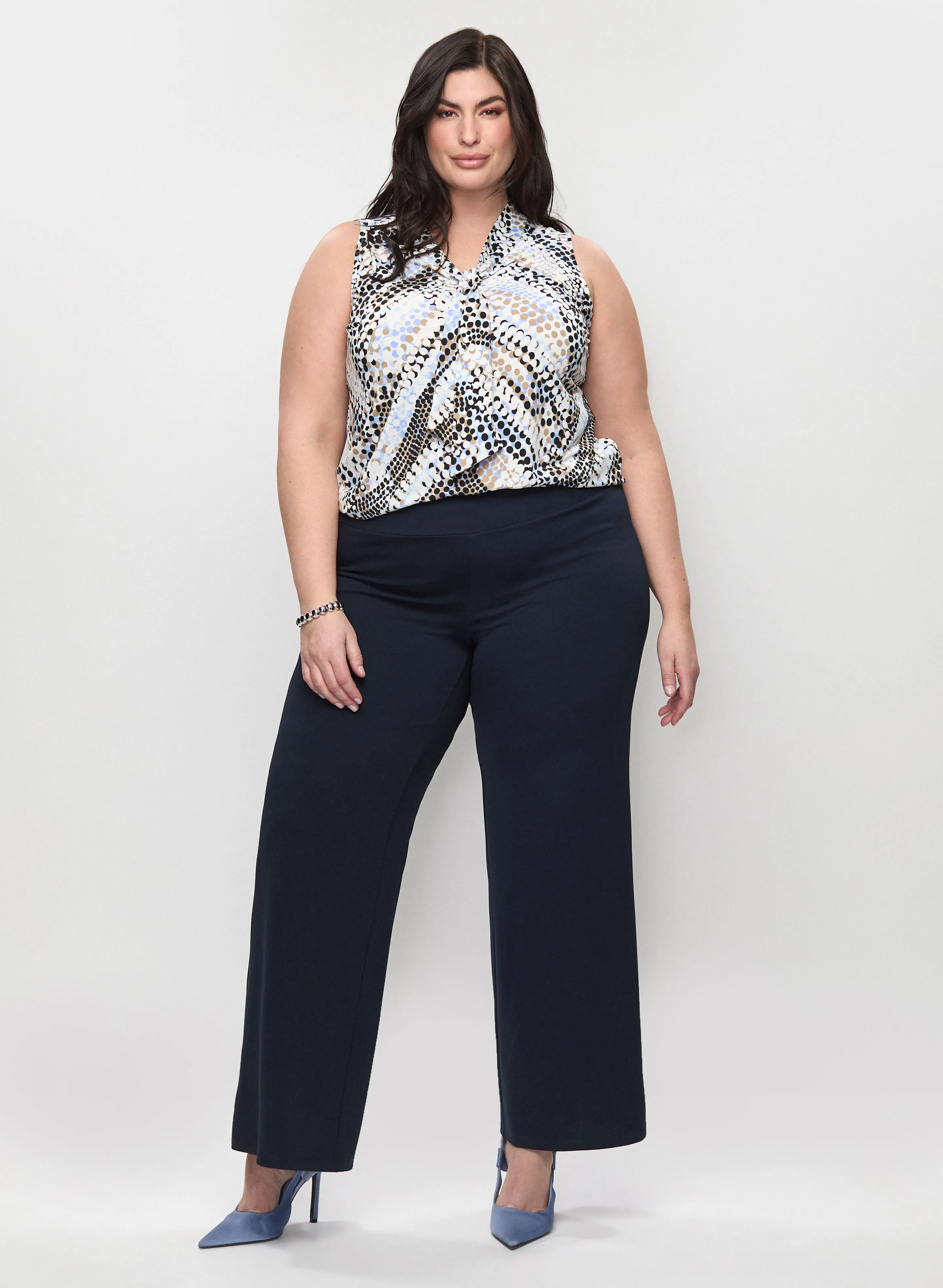 Sleeveless Polka Dot Top & Pull-On Wide Leg Pants sold by Laura