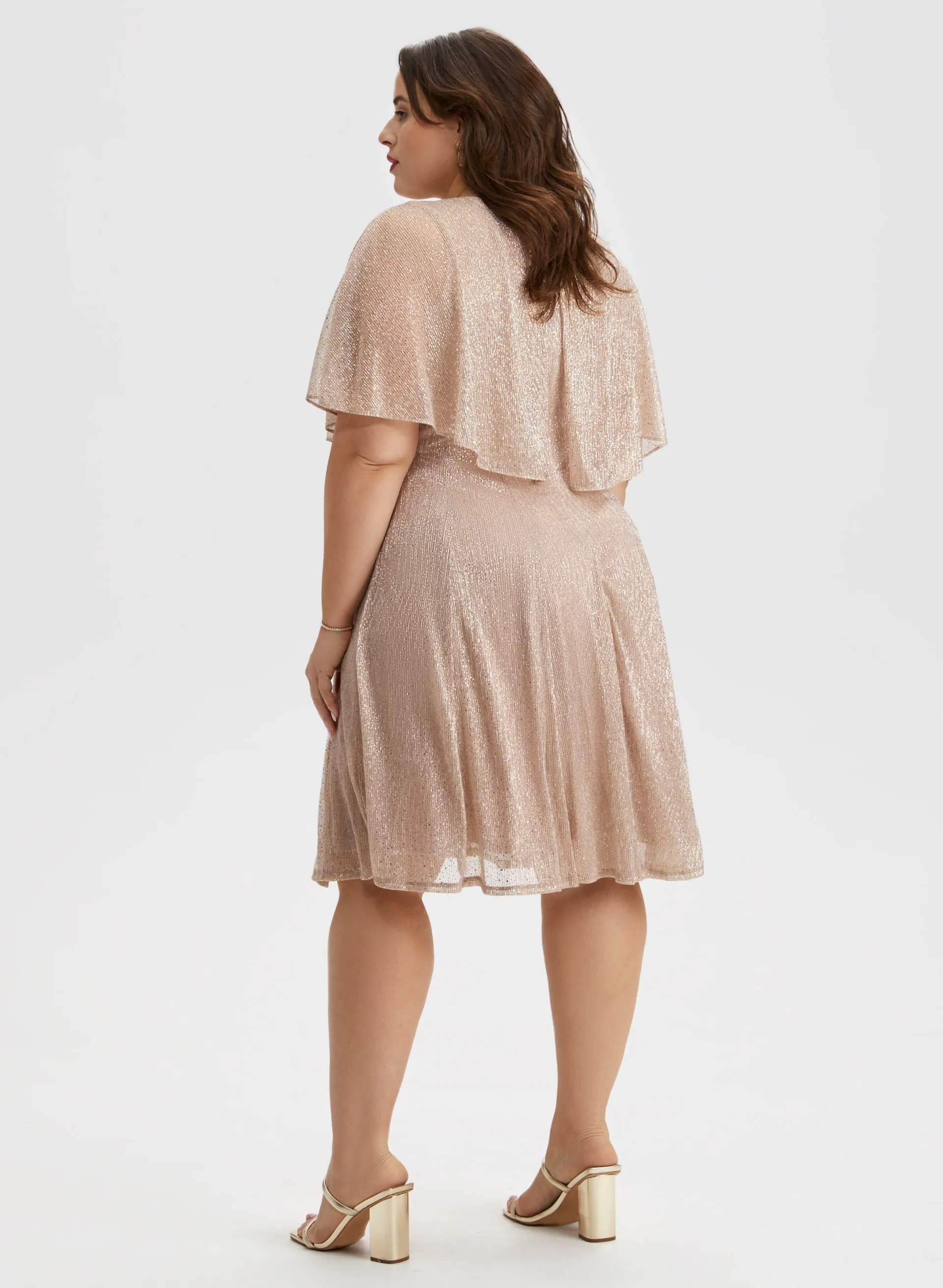 Mesh Detail Capelet Dress sold by Laura product image thumbnail 4