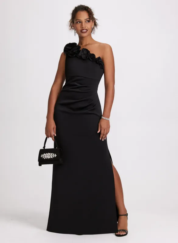 Rosette One-Shoulder Dress sold by Laura