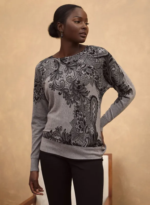Paisley Print Sweater made by Laura