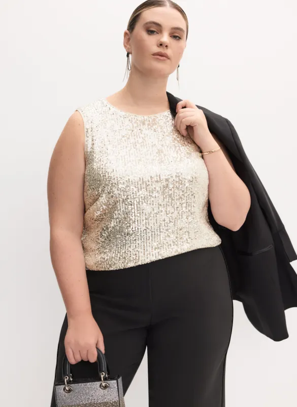 Melanie Lyne - Sequin Embellished Tank Top sold by Laura