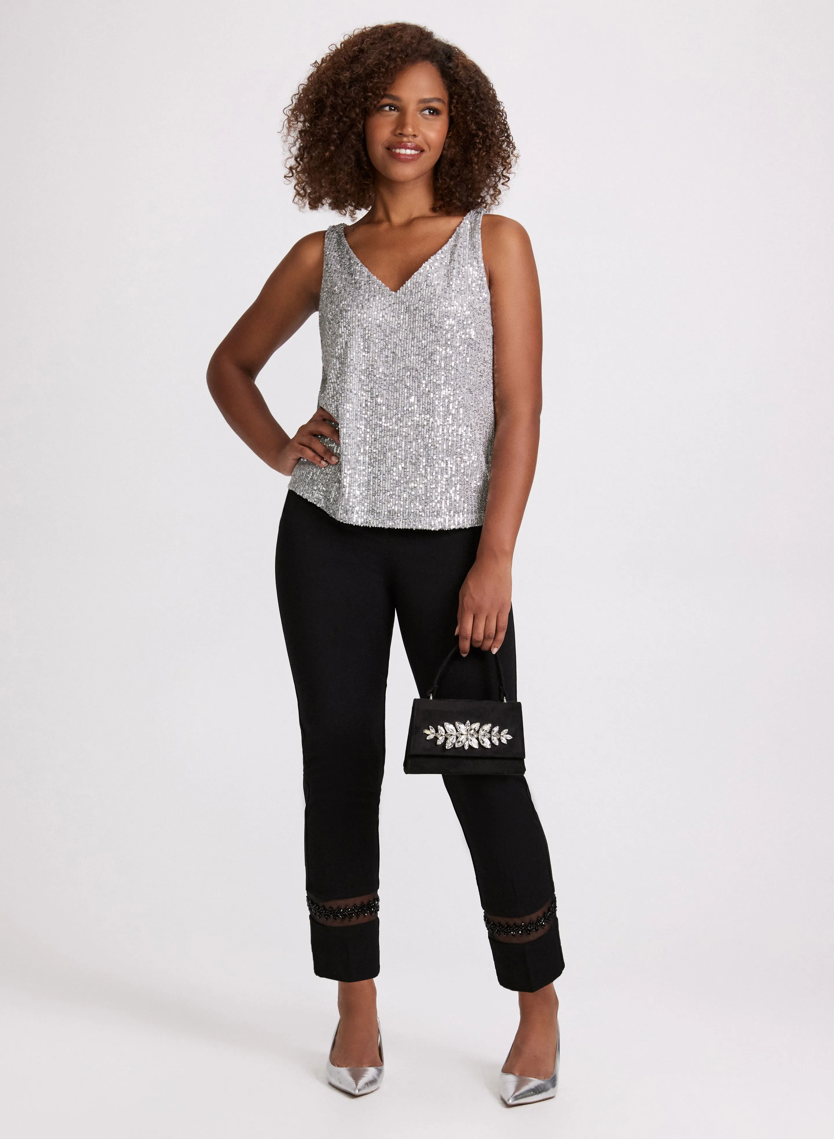 Sequin Embellished Tank Top sold by Laura product image thumbnail 3
