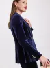 Velvet Flap Pocket Blazer sold by Laura