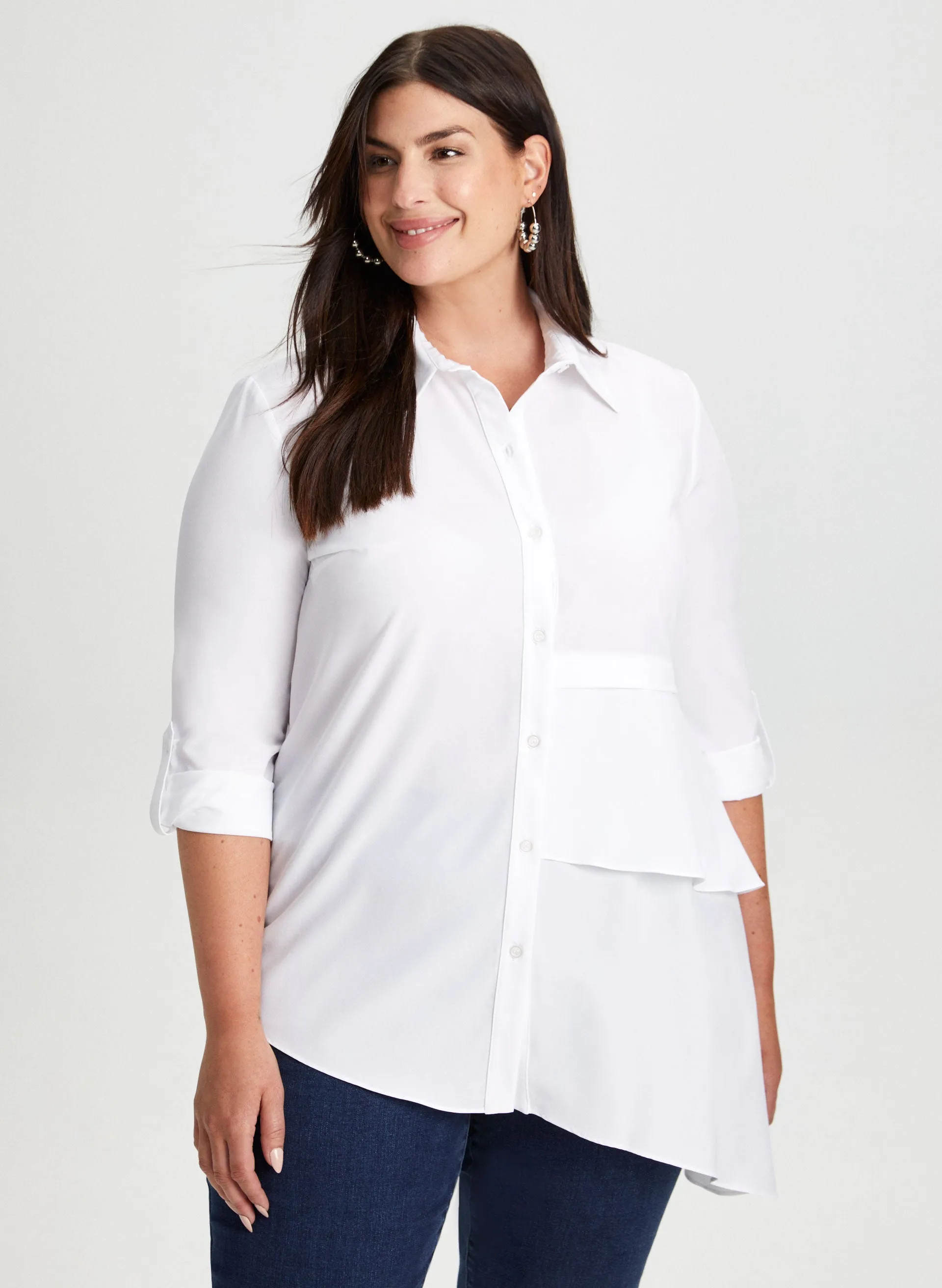 Joseph Ribkoff - 3/4 Sleeve Asymmetric Blouse sold by Laura