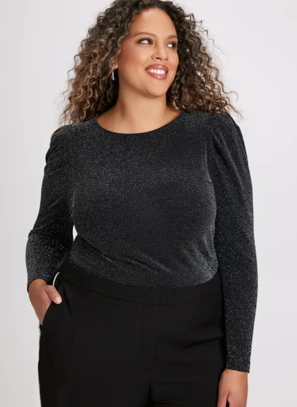 Metallic Long Sleeve Top sold by Laura