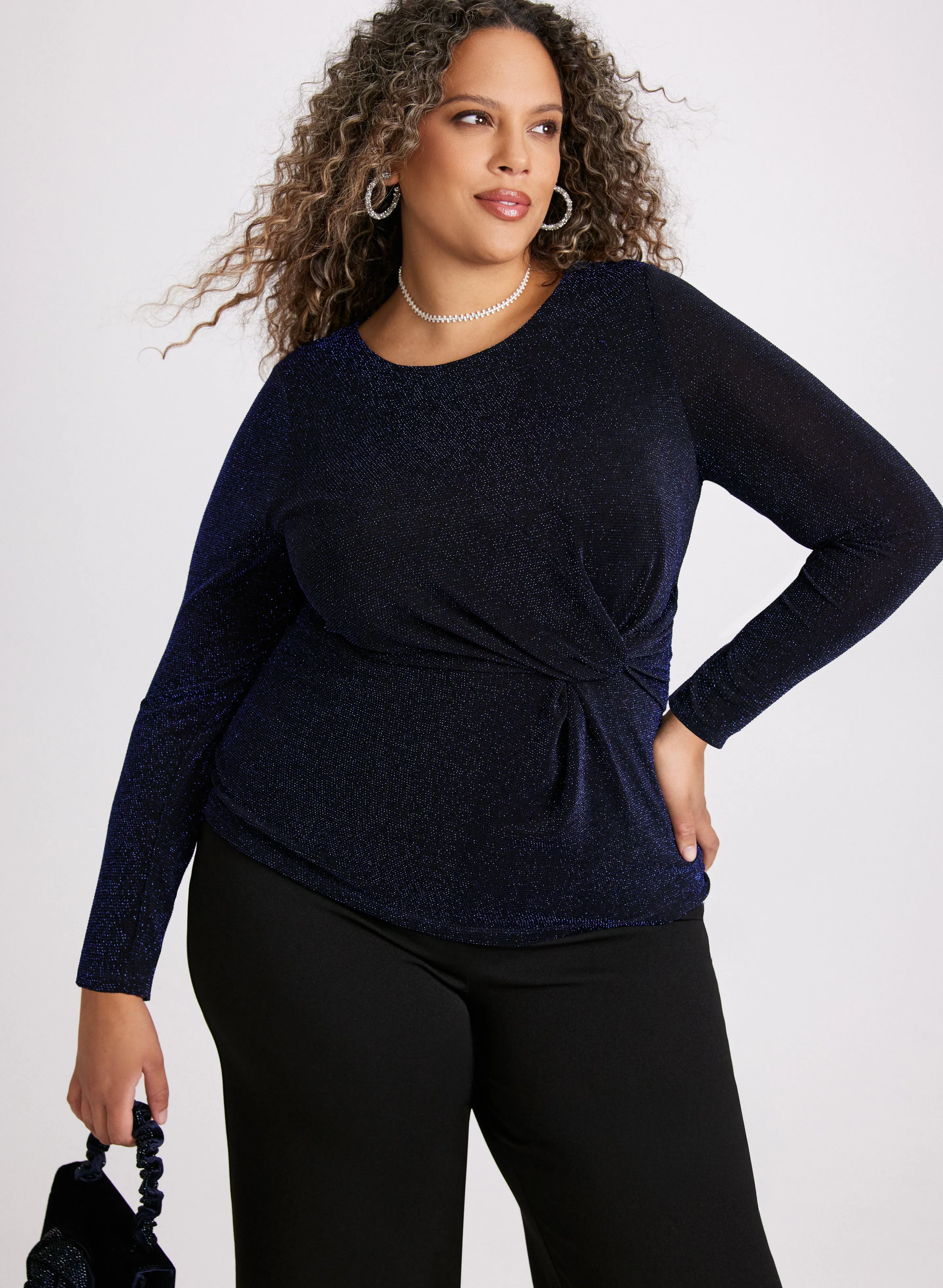 Metallic Twist Detail Top sold by Laura