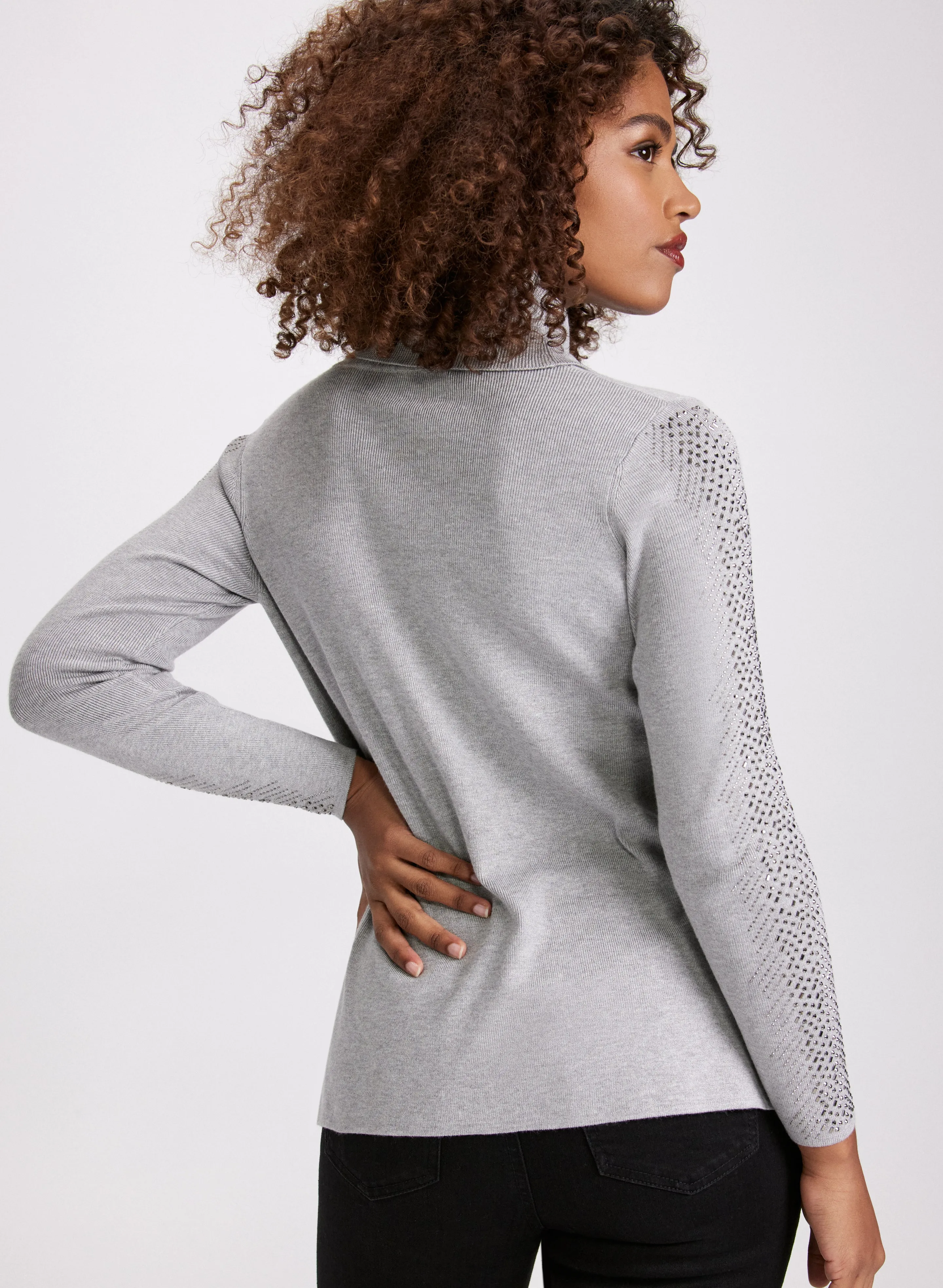 Rhinestone Trim Knit Sweater sold by Laura product image thumbnail 4