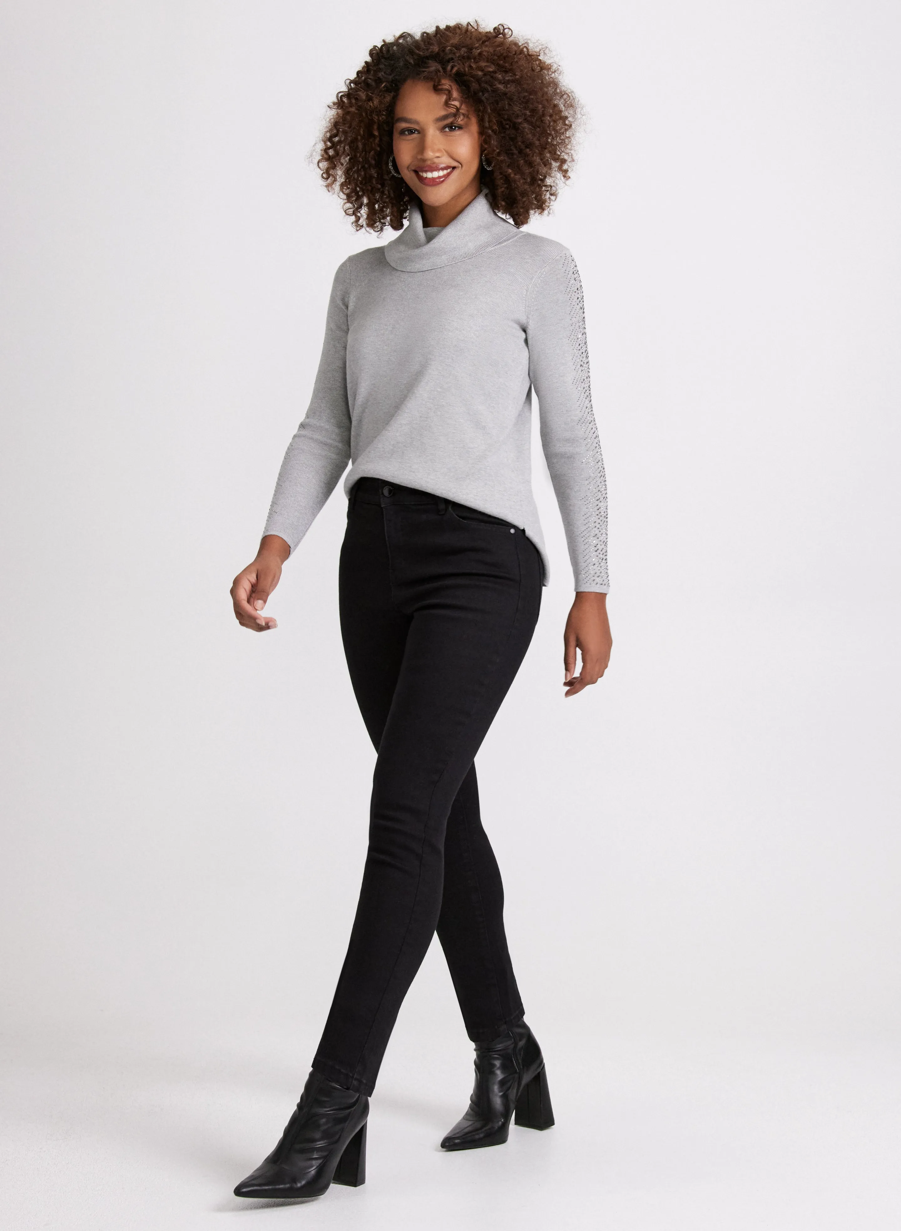 Rhinestone Trim Knit Sweater sold by Laura product image thumbnail 3