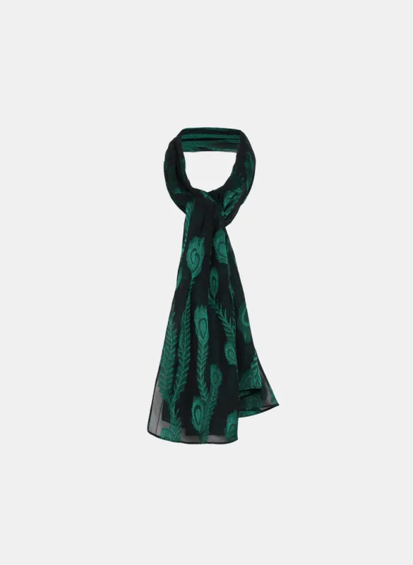 Peacock Print Evening Wrap sold by Laura