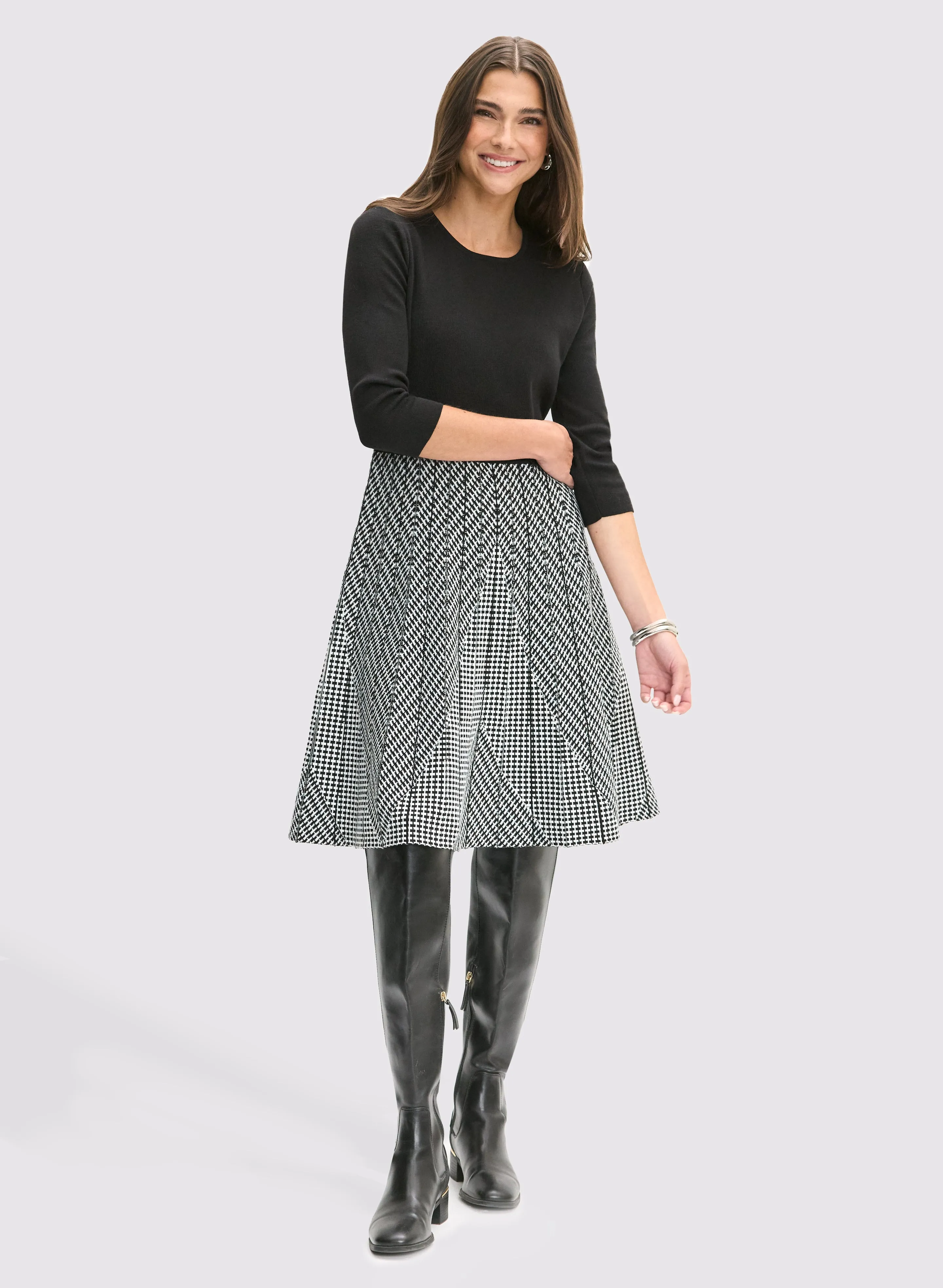 Knit Fit & Flare Dress sold by Laura product image thumbnail 4