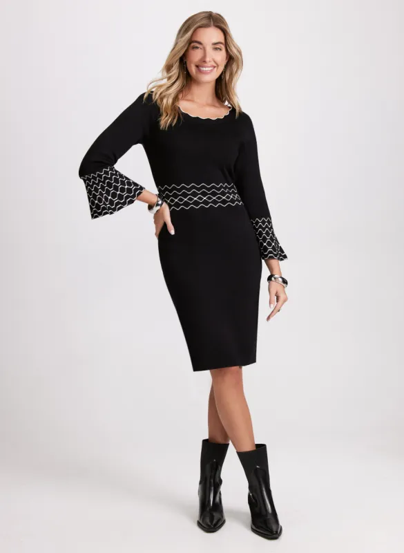 Bell Sleeve Sweater Dress sold by Laura