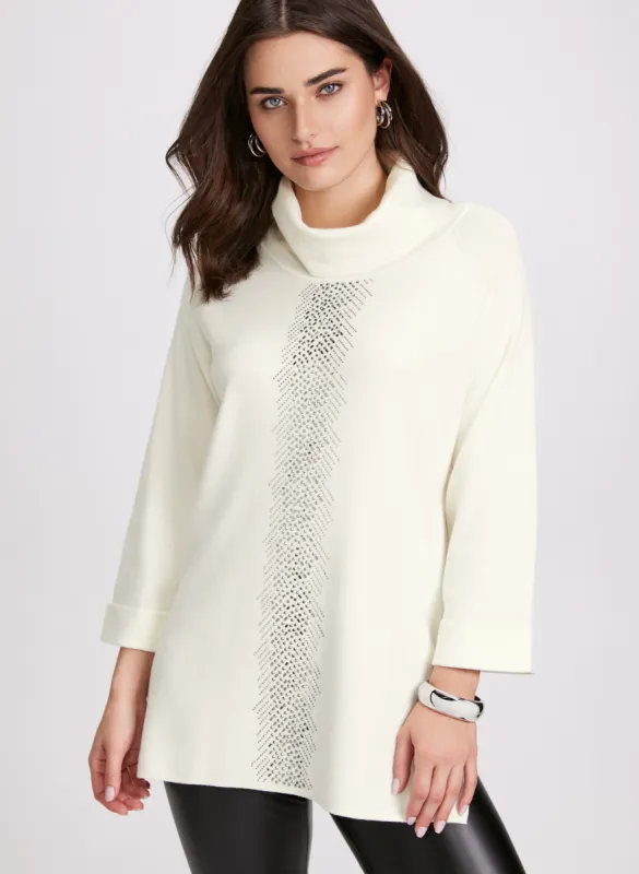 Tonal Stone Embellished Sweater sold by Laura