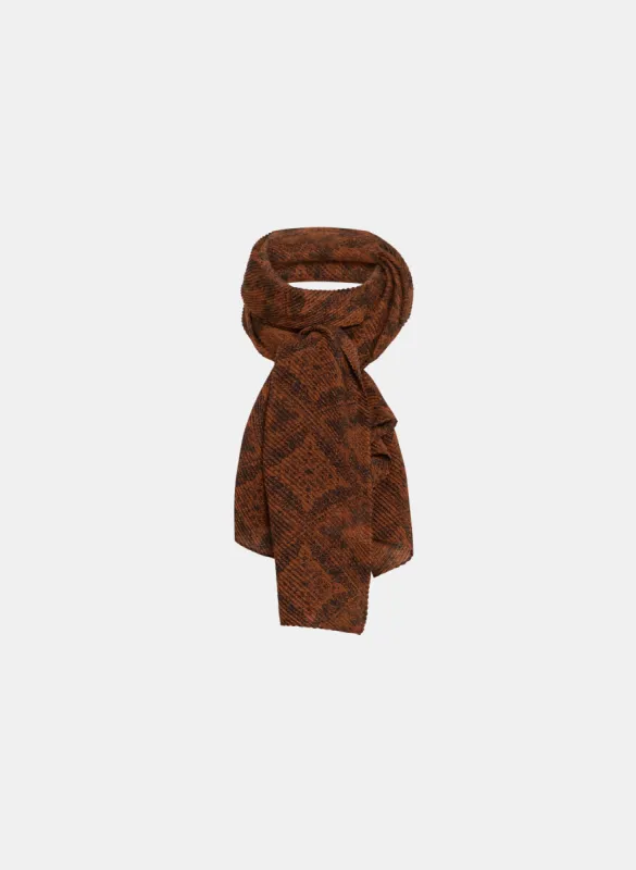Medallion Pleated Scarf sold by Laura