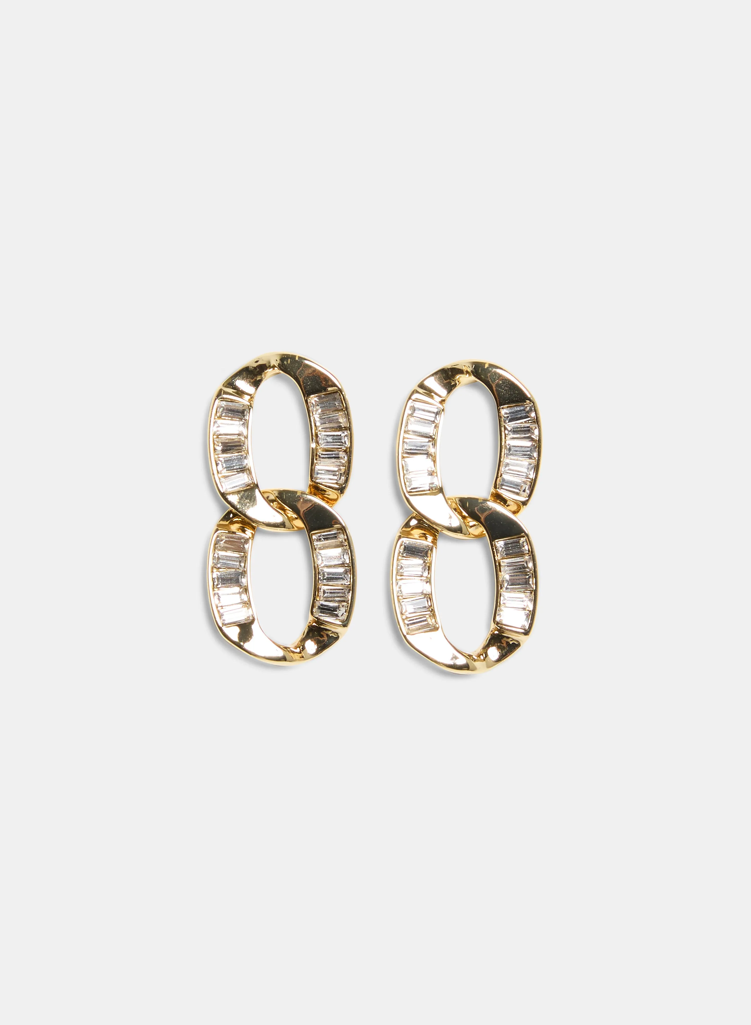 Crystal Chain Link Earrings sold by Laura