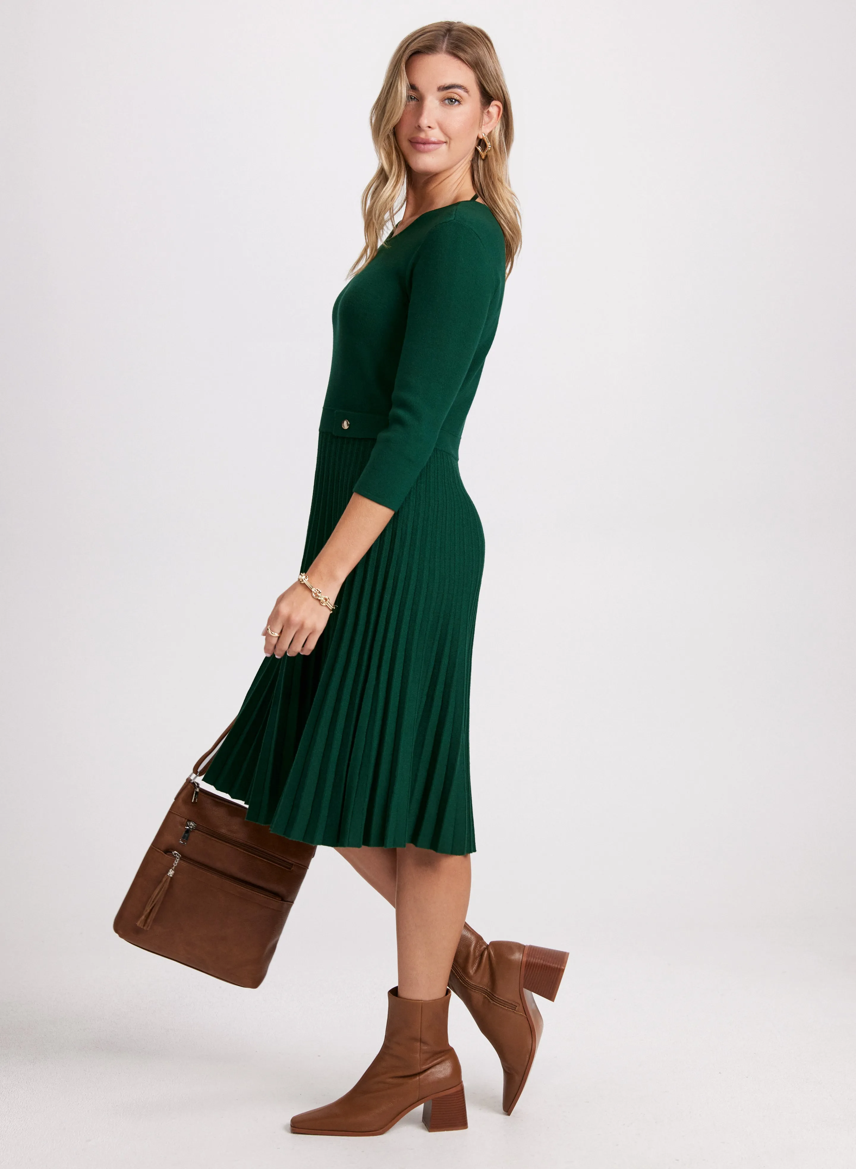 Pleated Sweater Dress sold by Laura product image thumbnail 3