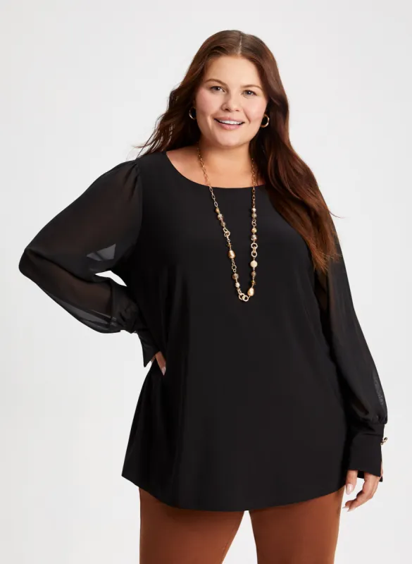 Chiffon Sleeve Top sold by Laura