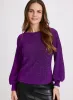 Marled Metallic Knit Top sold by Laura
