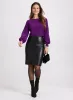 Marled Metallic Knit Top sold by Laura