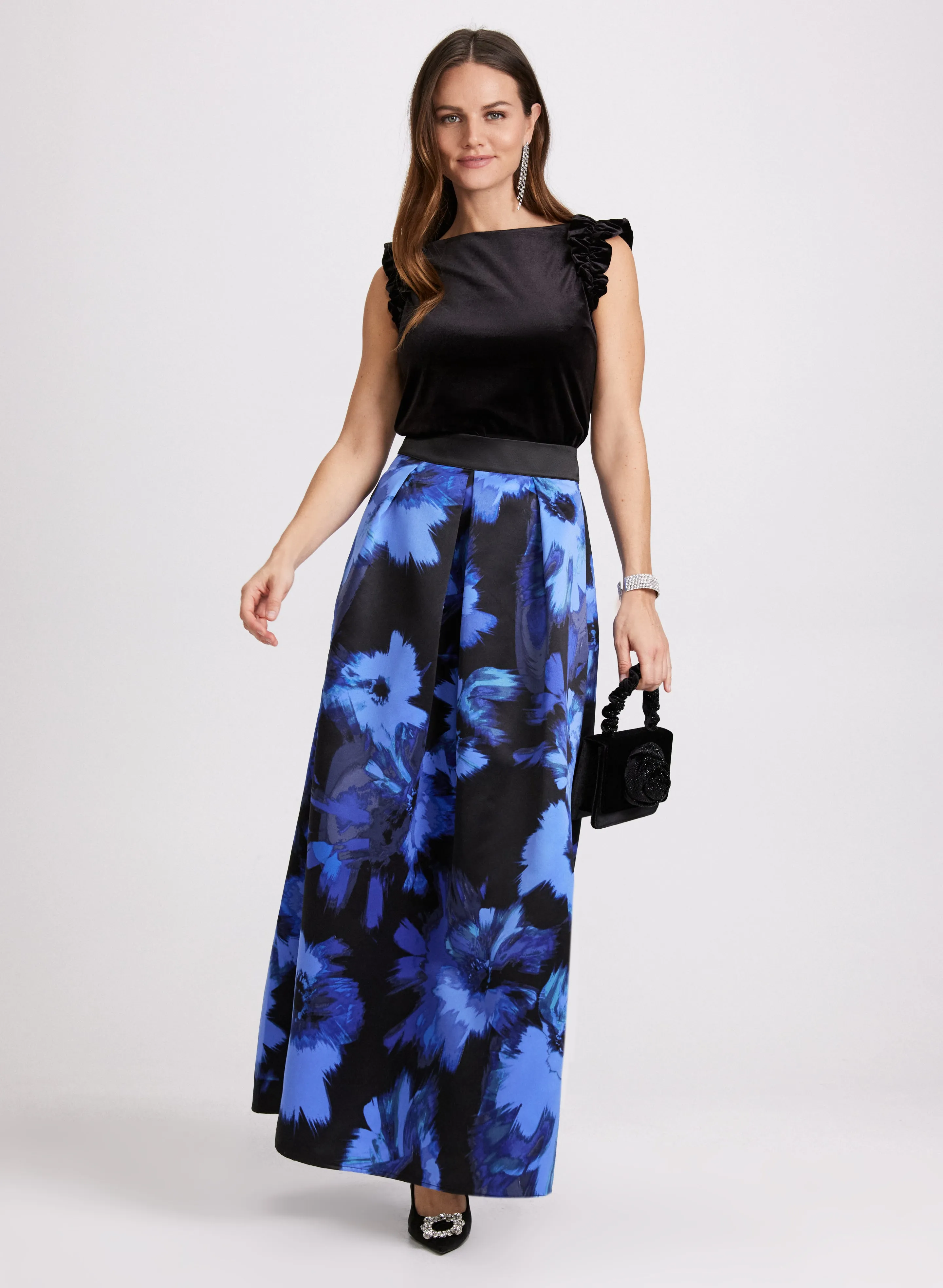 Ruffled Shoulder Velour Top sold by Laura product image thumbnail 3