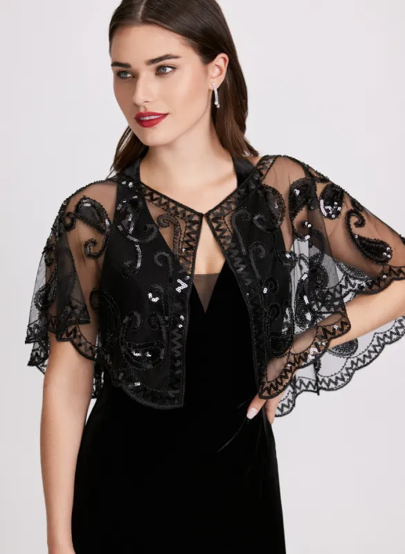Sheer Mesh Capelet sold by Laura