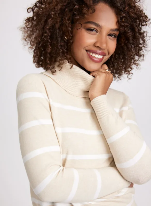 Stripe Print Knit Sweater sold by Laura