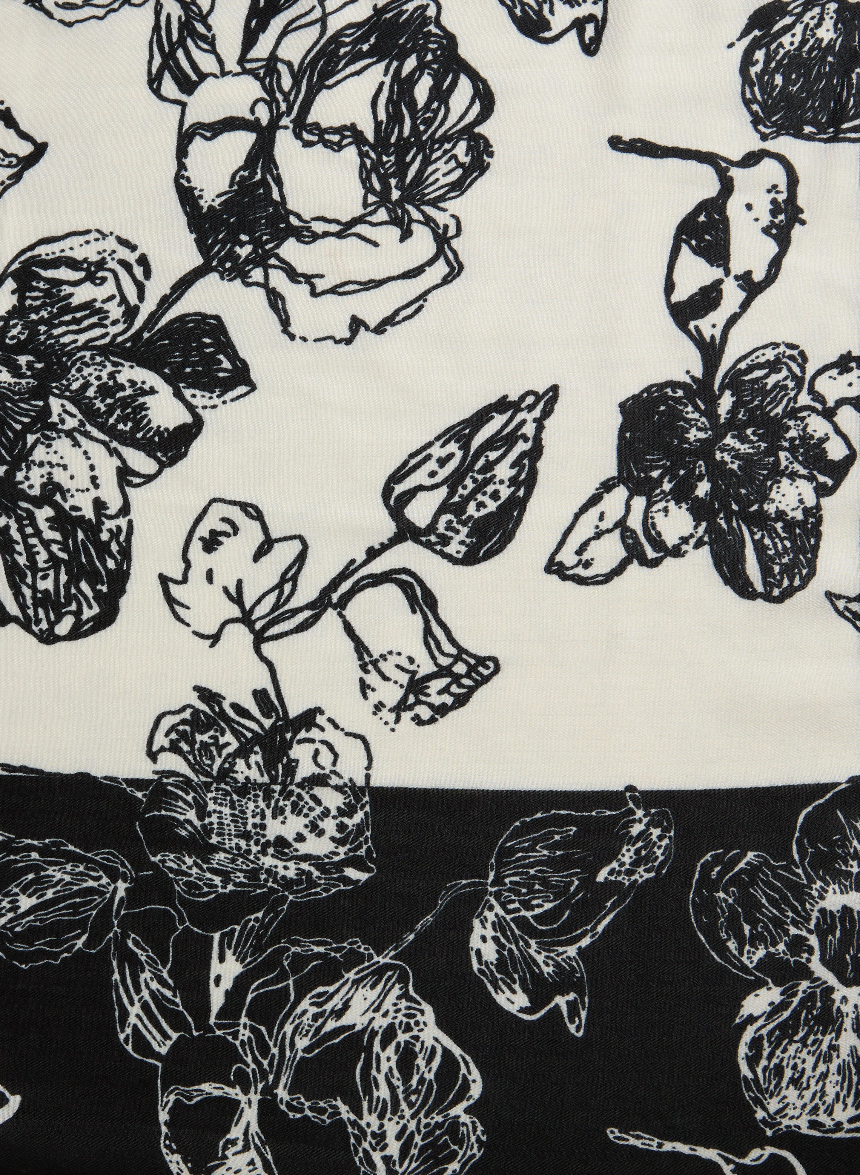 Two-Tone Floral Print Scarf sold by Laura product image thumbnail 3