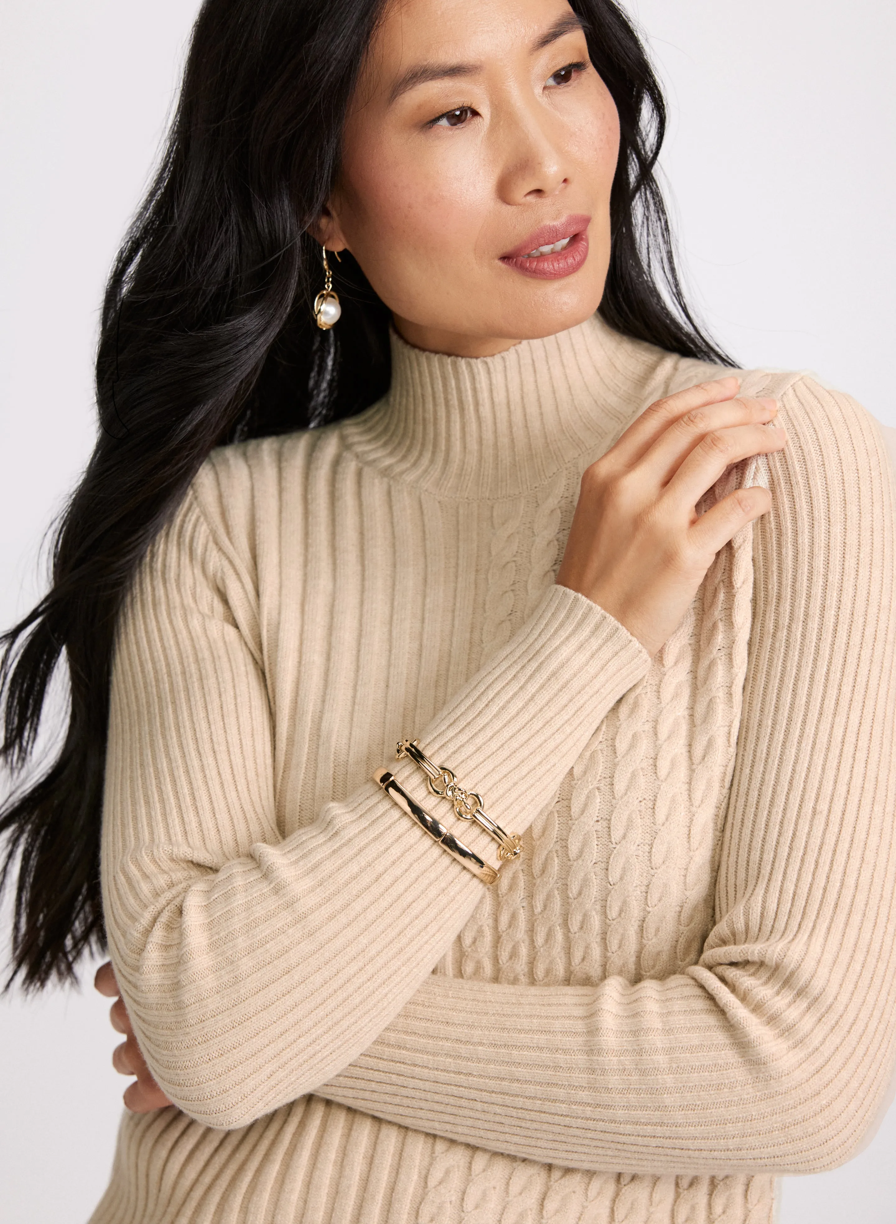 Cable & Rib Knit Sweater sold by Laura product image thumbnail 5